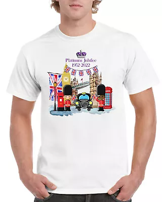 Queens Platinum Jubilee TShirt Union Jack Queen Elizabeth Kids Mens Royal Family • £9.99