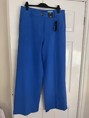 Marks & Spencer Blue Wide Trousers 14 NWT • £7.50