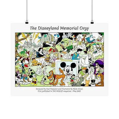 This Disneyland Memorial Orgy Poster From The 1967 REALIST Magazine Is Funny • $25