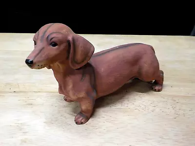 Vintage Lefton Red/brown Dachshund Dog Figurine Matte Finish  Excellent Preowned • $15.99