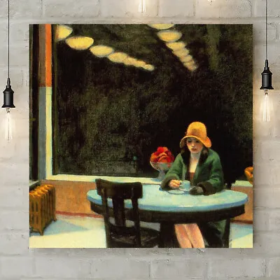 Automat - Wall Art By Edward Hopper (1927) - Canvas Rolled Wall Art Print • £18.19