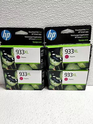 HP 933XL Magenta Ink Cartridges Lot Of Four Date: March 2024 • $44.95