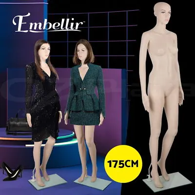Embellir Female Mannequin Full Body W/Head Dummy Model Display Dressmaking • $97.95