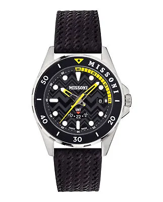 Missoni Mens Missoni GMT Stainless Steel 43mm Strap Fashion Watch • $299.99