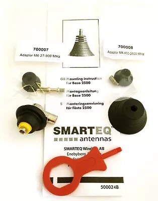 Smarteq 27 - 2500MHz Antenna Mount Base Kit FME Connector M4 M6 Adaptors 707105 • $18.50