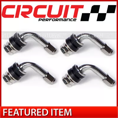 4 Circuit VS90 Silver Chrome Bolt-In Valve Stems 90 Degree Angle Bend L Metal • $12.99