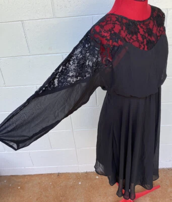 $19.95 • Buy Asos Maternity Dress Lace Sleeves Black 12