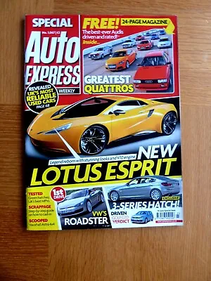 AUTO EXPRESS Magazine No 1067 Special Lotus Esprit BMW 3 Series VW Roadster • $6.84