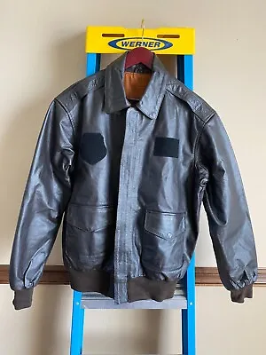 Type A-2 US Military Leather Flight Bomber Jacket Size 40 Long • $90