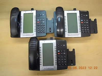 Lot Of 3 X Mitel 5340e IP Phone (50006478) W/ Cordless Headset Charger *Dead Pix • $89.96