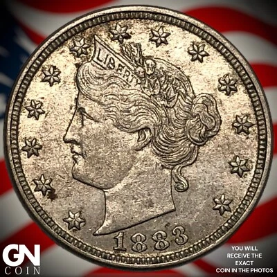 $98 • Buy 1883 WITH CENTS Liberty V Nickel  Q3566