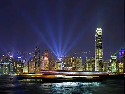 Hong Kong Harbour Lights Cityscape Photo Art Print Poster Picture Bmp1186b • £11.99