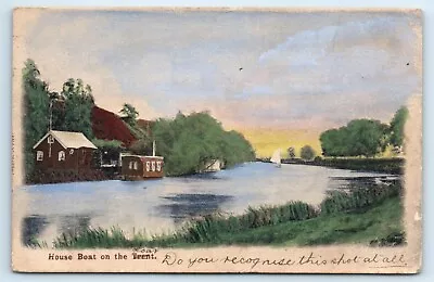 £7.99 • Buy Postcard Nottingham - House Boat On The Trent Or River Soar 1904
