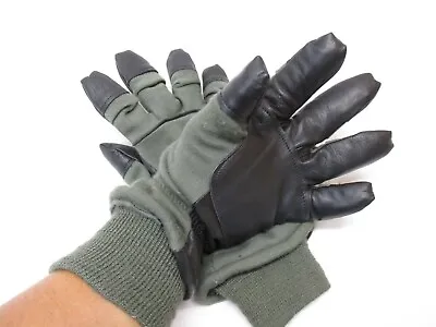 New Usgi Cold Weather Military Gloves Green/black Intermediate  Hau15/p Flyer's • $15