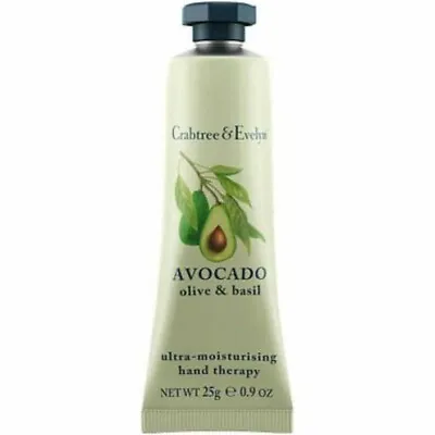 Crabtree & Evelyn Avocado Olive & Basil Hand Therapy Hand Cream 25g - Sealed • £9.99