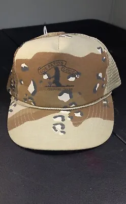 Los Patos Lodge Camo Hat Quality Caps By George Vintage Snapback Gilchrist Texas • $12