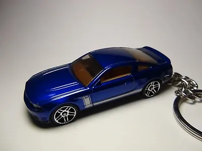 HOT 3D BLUE FORD MUSTANG GT CUSTOM KEYCHAIN Key Keyring BLING 18 1/64 Hot Wheels • $15.76