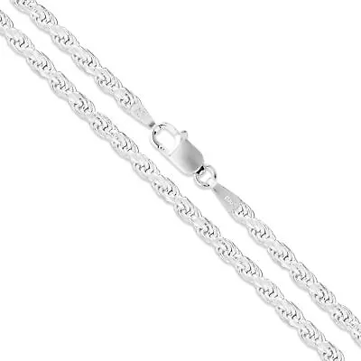 22  Sterling Silver Necklace Shiny Italian Rope Chain Pure 925 Italy Wholesale • $29.89