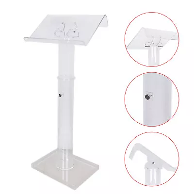 $162.45 • Buy Plexiglass Conference Pulpit Acrylic Podium Church Lectern Lightweight Portable