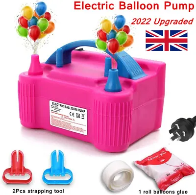 £14.88 • Buy 600W Portable Electric Balloon Pump Inflator Dual Nozzle Air Blower Party Supply
