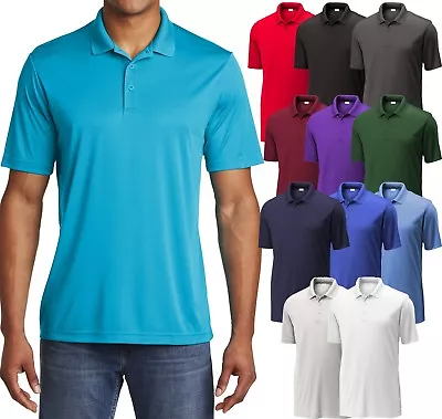 Mens Polo Shirt Performance Dri Fit Moisture Wicking XS S M L XL 2XL 3XL 4XL  • $15.99