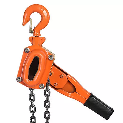 Orange 3t/3000kg Chain Block Hoist Ratchet Hoist Ratchet Lever Pulley • £90.44