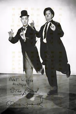 Stan Laurel And Oliver Hardy  Beautiful Ready To Frame 7X5 Signed Photo. • £5.99