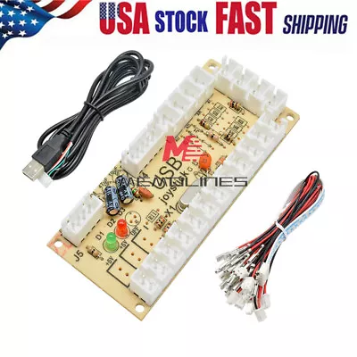 Zero Delay Arcade USB Encoder PC To Joystick MAME 5Pin Sanwa Push Button + Cable • $8.72