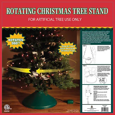 EZ ROTATE Rotating Christmas Tree Stand Revolving Auto Wrap No Tangle! • $134.99