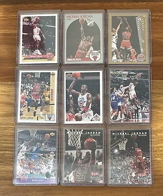 Michael Jordan 9 Card Lot Upper Deck Fleer Hoops Skybox • $2.25