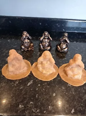 Garden Ornament Statue Latex Only Mould Of 3 Wise Buddhas New Condition  • £27