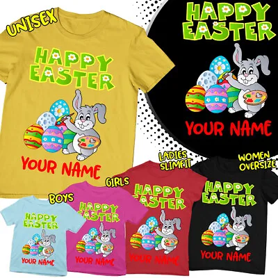 Personalised Happy Easter Rabbit Spring Festival Family Matching T-Shirt #ED • £7.59