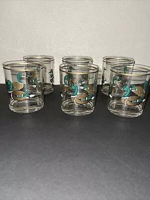 STOTTER MALLARD DUCK GLASSES Set Of Six. • $40