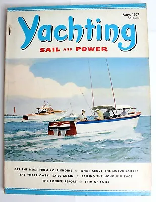 May 1957 Yachting Magazine Racing Motor Boating Sailing Advertisements • $14.97