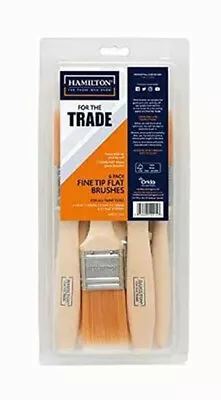 Hamilton For The Trade Fine Tip Flat Brushes Emulsion Painting Decorating 6 Pack • £12.67