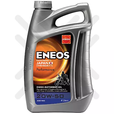 Motorcycle 4-Stroke Mineral Engine Oil ENEOS Performance 20W-50 4T 4 Litre 4L • £32.99