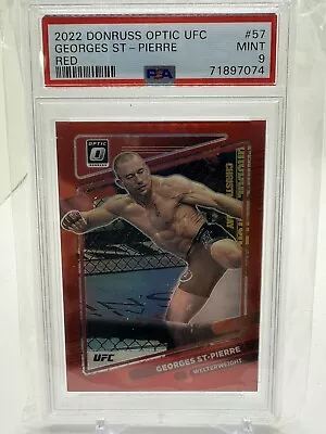 2022 Donruss Optic UFC RED - GEORGES ST. PIERRE /199 PSA 9 • $24.99