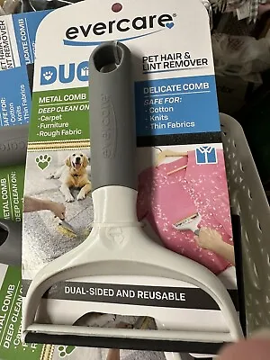 Evercare DUO Pet Hair & Lint Remover Dual-Sided Reusable Metal & Delicate Comb • $8.99