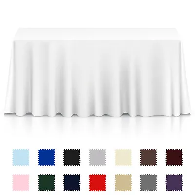 Rectangular Wedding Banquet Polyester Fabric Tablecloth • $18.99
