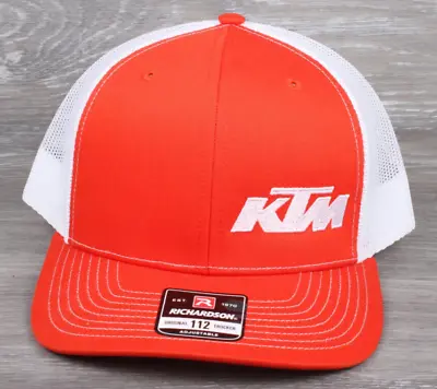 KTM Motorcycle Logo Embroidered On A Richardson 112 Trucker Hat Snapback • $32