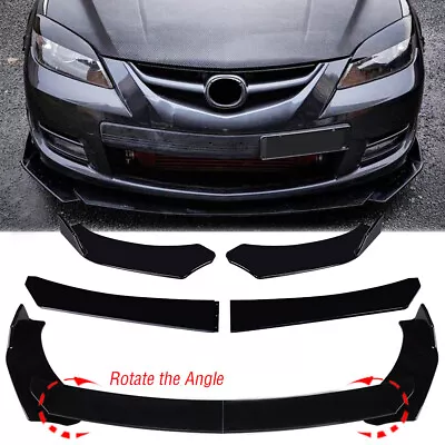 Glossy Front Bumper Lip Spoiler Splitter Accessories Parts For Mazda 2 3 6 Sedan • $74.11