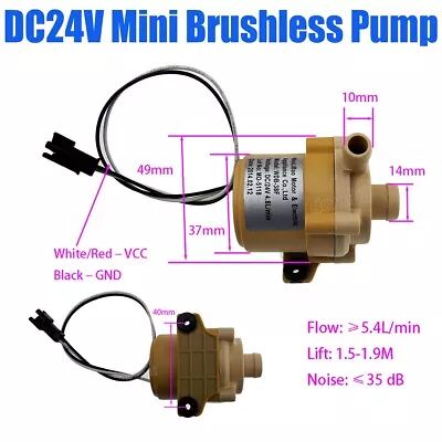 DC24V Mini Brushless Motor DIY PV Solar Water Pump Circulation Hot Water Pump GT • $9.99