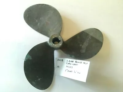 Used Chris Craft 14  3-Blade Bronze Sailboat Propeller 14LH9  (Lot #5028) • $140