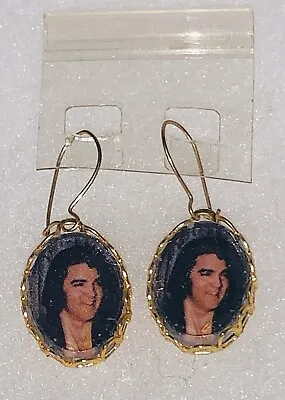 Vtg Elvis Presley Earrings Wire Drop/Dangle Estate Find / Orig Card (931) • $24.99