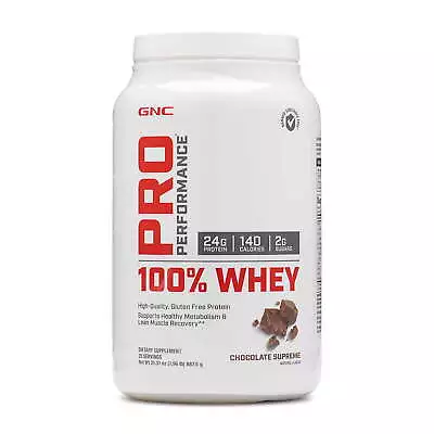 GNC Pro Performance 100% Whey Protein Powder - Chocolate Supreme 25 Servings USA • $39.99