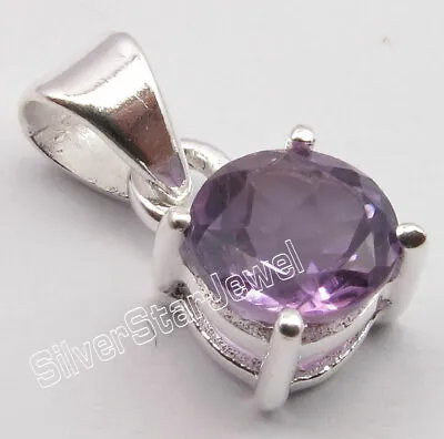 925 Solid Silver Amethyst Pendant 0.6  New Jewelry • $7.50