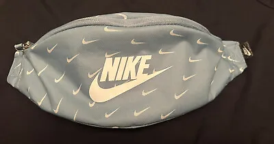 NIKE Heritage Swoosh Adjustable Fanny Pack Belt Bag Blue NWOT! • $29.99