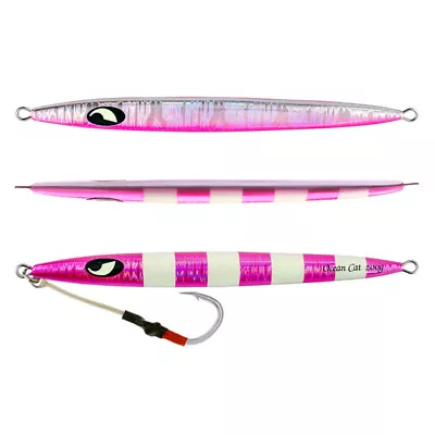 Slow Pitch Jigging Fast Fall Jig Saltwater Fishing Lures With Rigged Circle Hook • $11.99