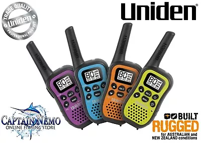 Uniden 80 Channel Uhf Cb Handheld Radio Walkie Talkie Quad Colour Pack Uh45-4 • $119.95