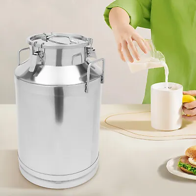 60L Milk Can Bucket Wine Beer Pail Bucket Stainless Oil Barrel Storage Canister • $131.10